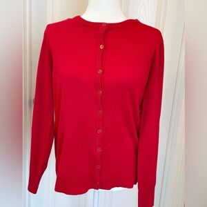 By Design lightweight, red, Garden cardigan